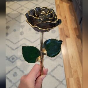 Gold Plated Blue Rose